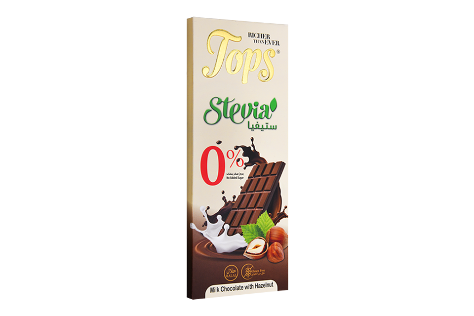 Stevia Milk Chocolate with Hazelnuts