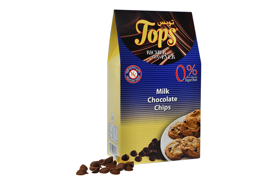 tops 0sugar chocolate chips milk