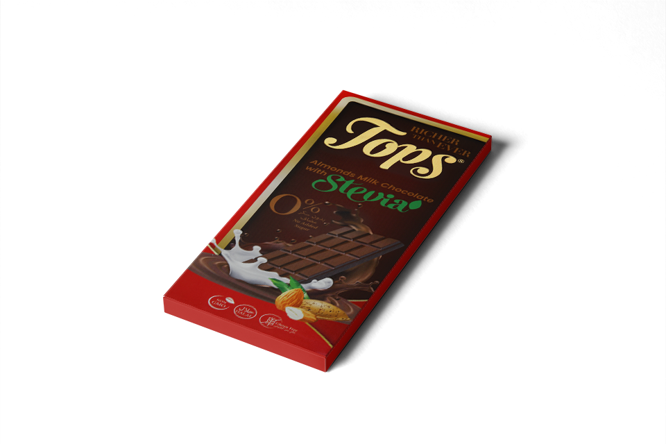 Stevia Milk Chocolate with Almonds